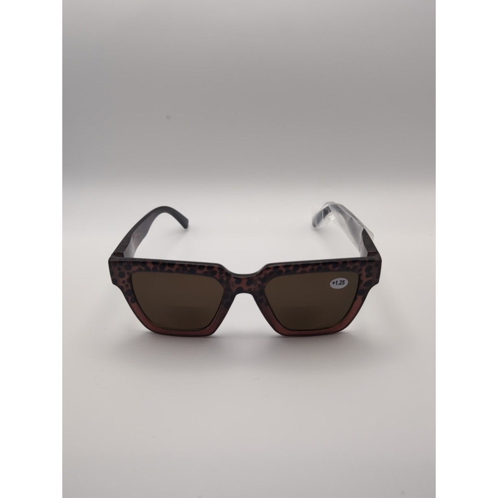 BIFOCAL Women Big Lens Brown Tint Reading SunGlasses Outdoor Readers +1.25